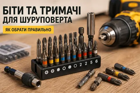 Як вибрати біти та тримачі для шуруповерта без зайвих витрат