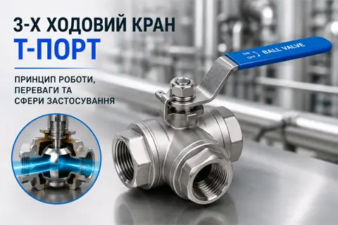Нержавіючий кран кульовий 3-х ходовий T-порт: досвід інженера та практика застосування