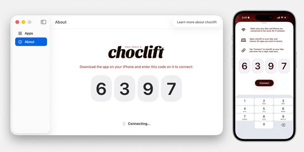 Підключення iPhone і Mac через Choclift