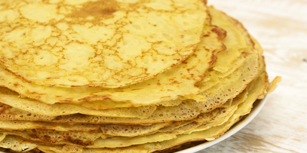 Заварные блины на кефире без муки