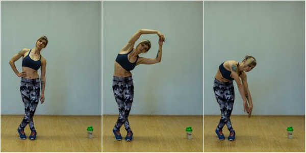 Розтяжка біля стіни на повній стопі