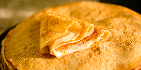 Рецепт блинов на молоке и мягком твороге