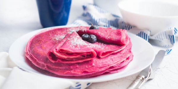 Рецепт цветных блинов на воде