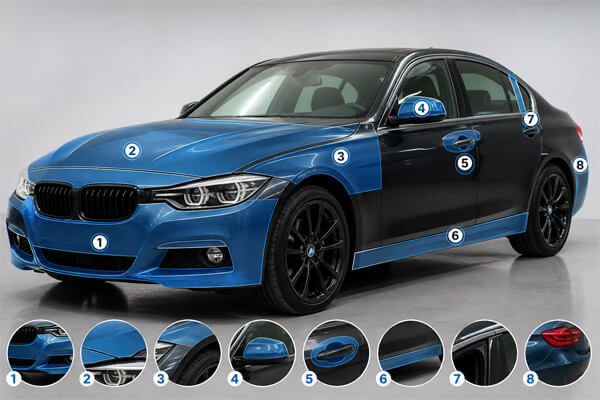 антигравийная пленка и зоны авто