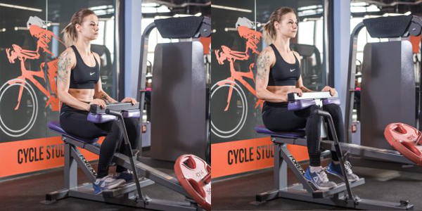 Програма тренувань у тренажерному залі для початківців: підйом на носочки сидячи