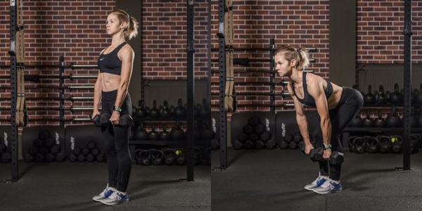 Вправи з гантелями: румунська станова тяга