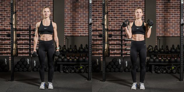 Вправи для рук: згинання на біцепс