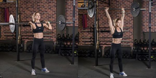 Програма тренувань у тренажерному залі для початківців: жим штанги стоячи