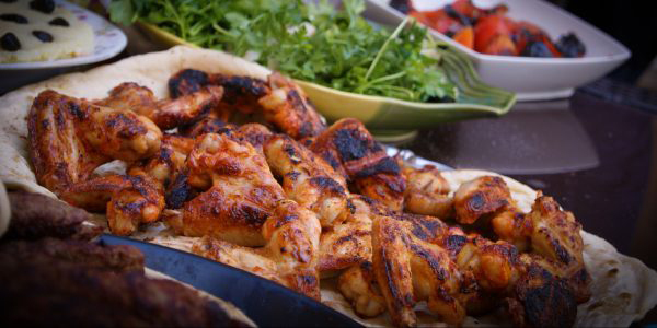 Шашлык из курицы в медово-горчичном маринаде