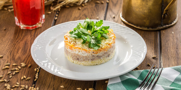 Салат «Мимоза» с тунцом