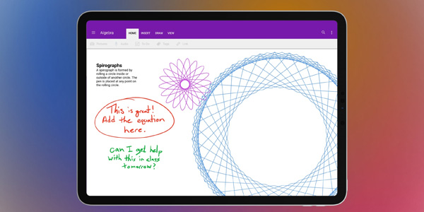 Застосунки для конспектів на планшеті: OneNote 