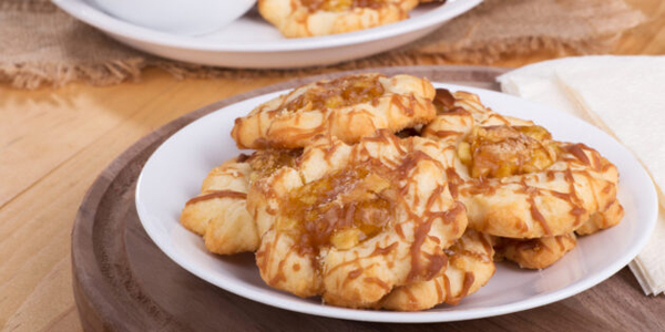 Яблочно-карамельное печенье