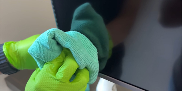 Аккуратно протрите грязные участки экрана ТВ