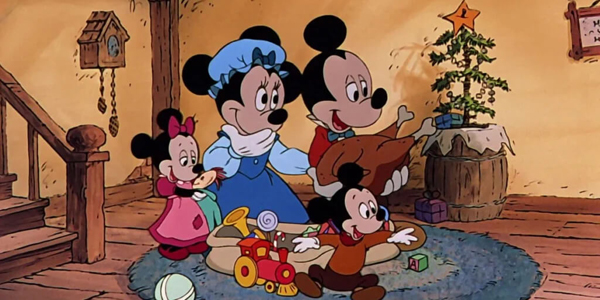 Кадр из мультфильма «Рождественская история Микки»