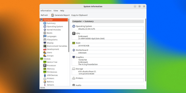 Як дізнатися характеристики комп’ютера з Linux: HardInfo