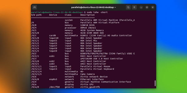 Як дізнатися характеристики комп’ютера з Linux: lshw
