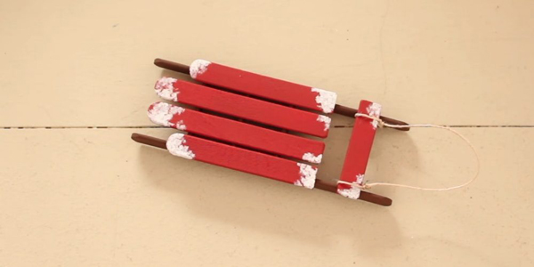 Ёлочные игрушки из палочек для мороженого