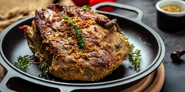 Ароматная свинина с горчицей в духовке