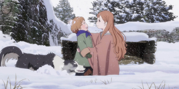 Кадр з аніме «Прикрась прощальний ранок квітами обіцянки»