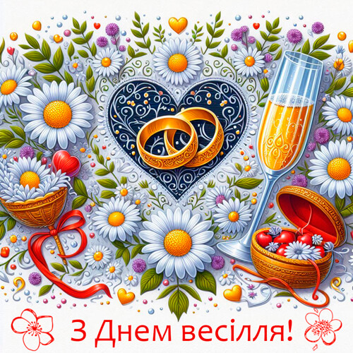 Привітання на весілля картинка